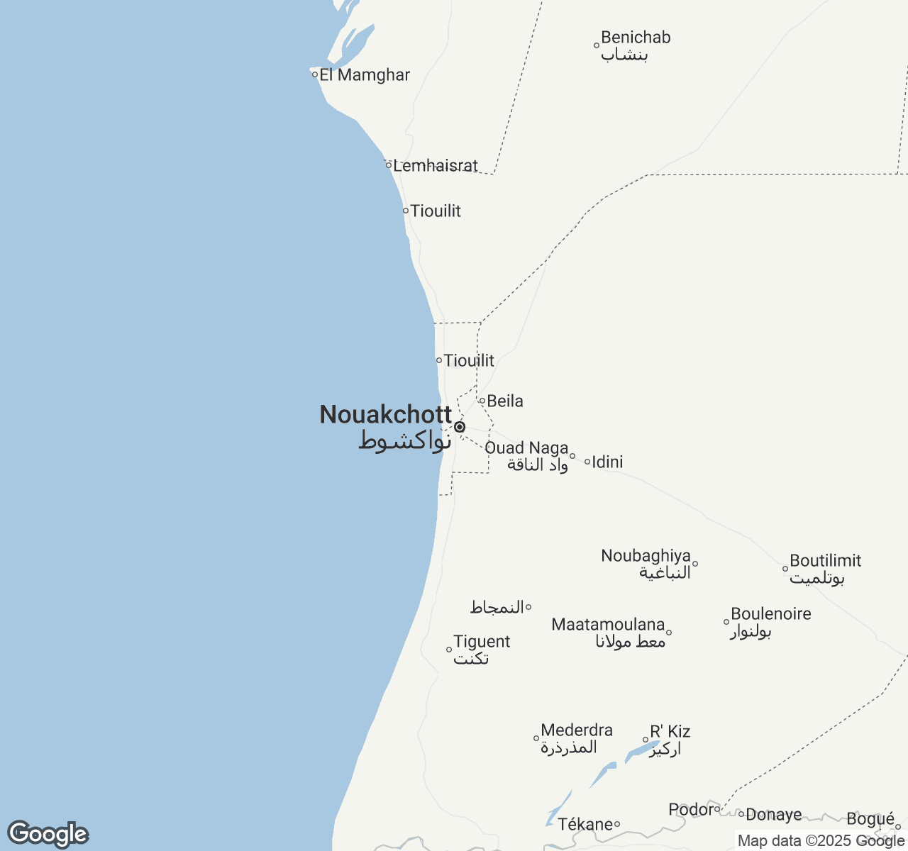 Map of Nouakchott